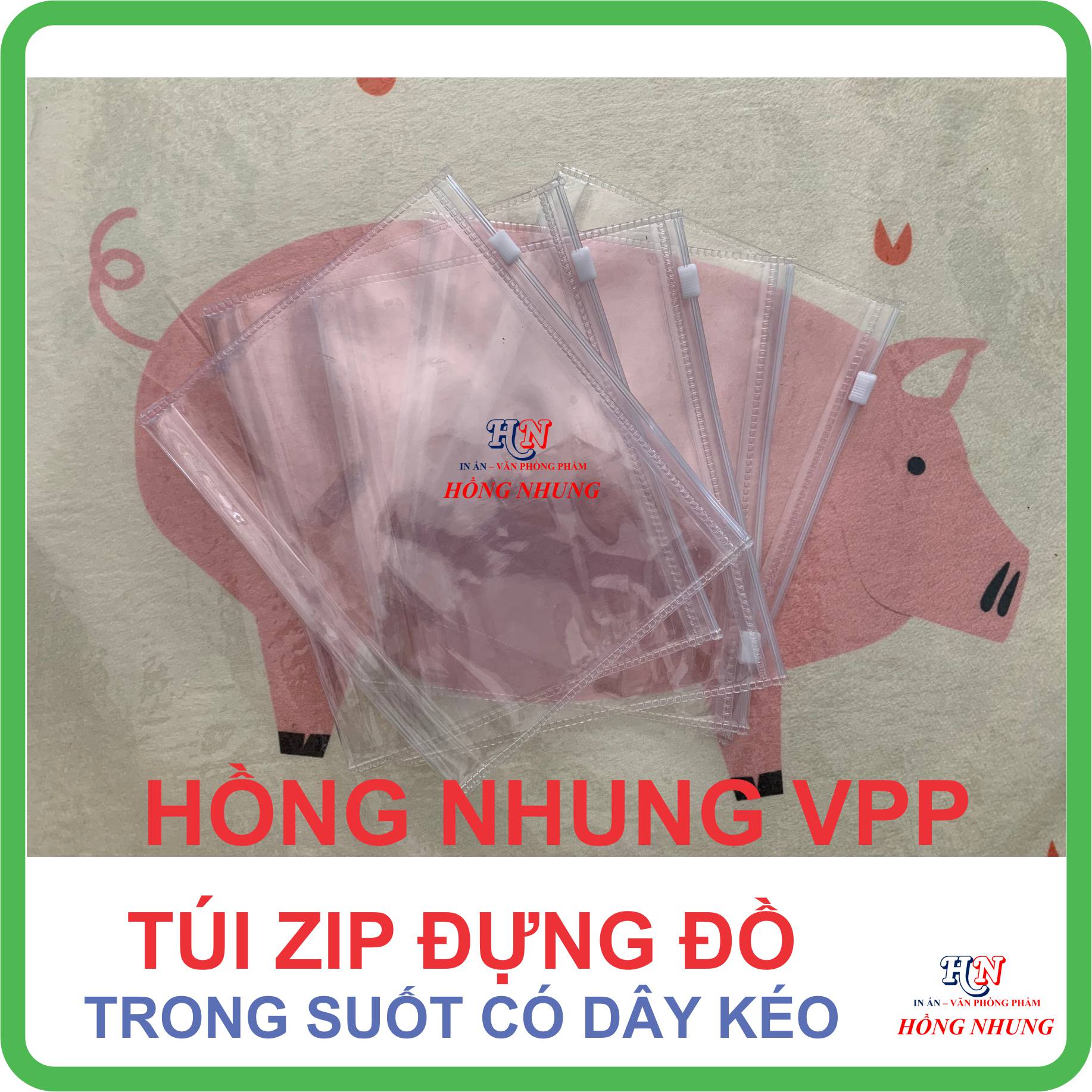 Túi Zip Đựng Đồ Có dây kéo - Trong Suốt Nhựa Dẻo PE Bền Chắc Chắn