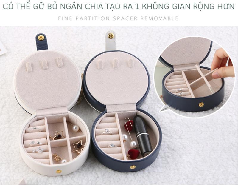 Hộp đựng trang sức cao cấp ALUVI AL502, 2 tầng, có chia năng đựng nữ trang, vàng cưới, bông tai, dây chuyền