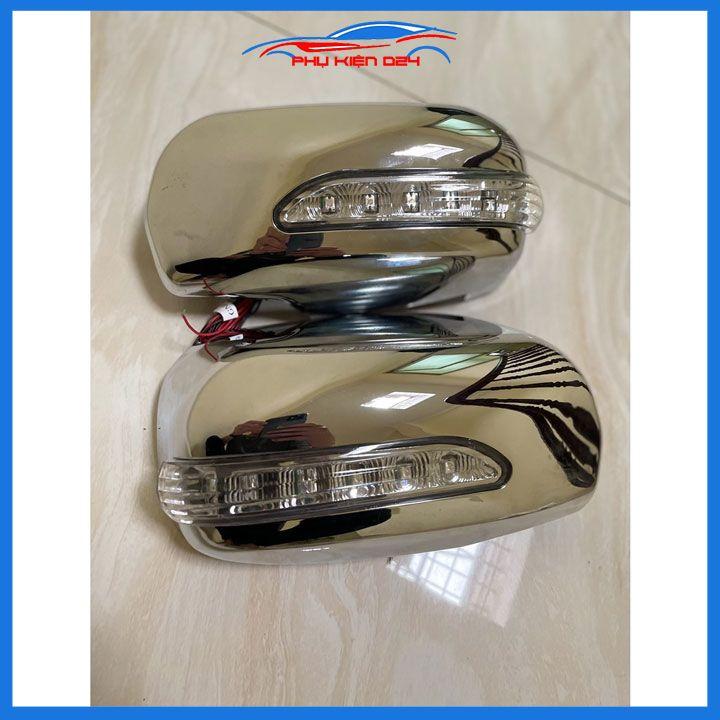 Ốp gương chiếu hậu Altis 2001-2002-2003-2004-2005-2006-2007 tích hợp Led xi nhan mạ crom bảo vệ chống trầy xe