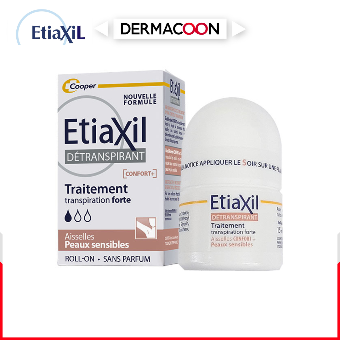 Lăn Khử Mùi Etiaxil Détranspirant Traitement Confort+ Aisselles Peaux Sensibles 15ml