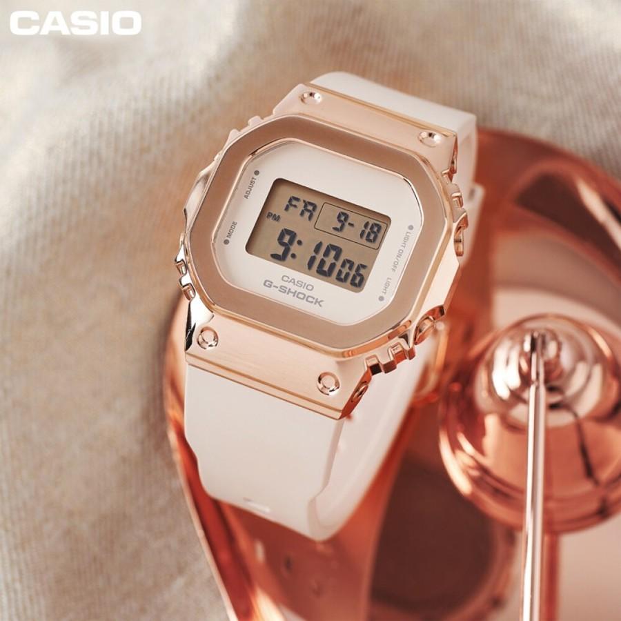 Đồng hồ nữ dây nhựa Casio G-Shock chính hãng GM-S5600PG-4DR
