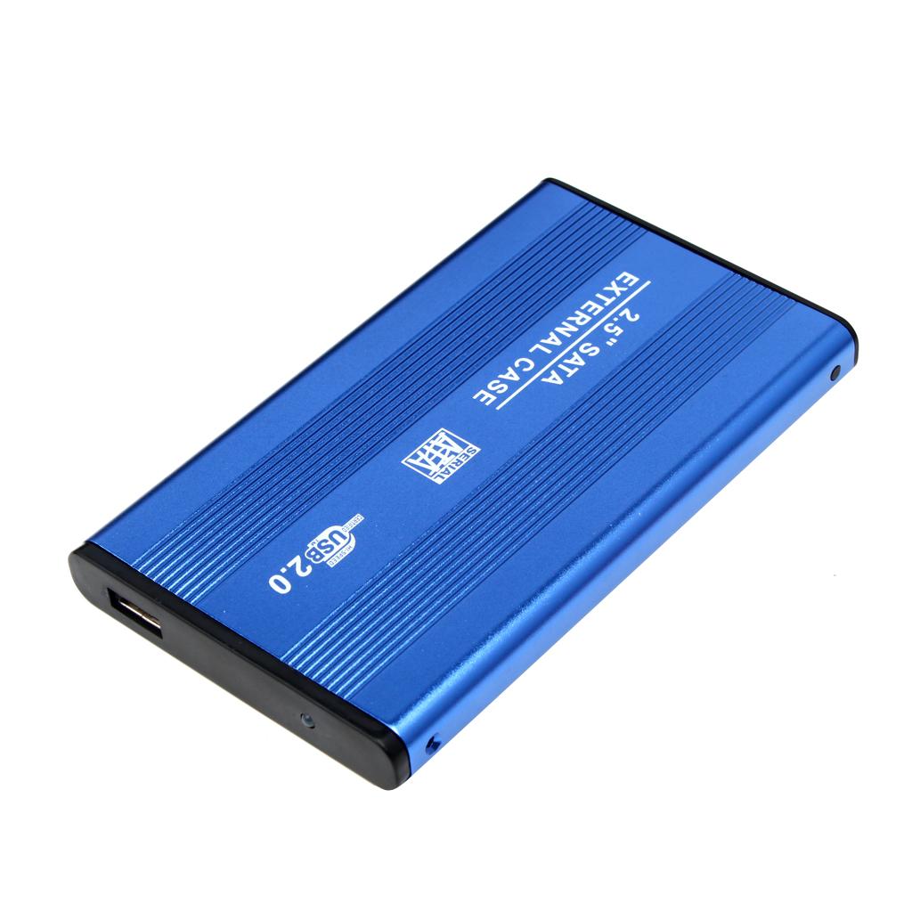 2Pcs Aluminium Hard Drive Case 2.5" USB2.0 SATA HDD Disk External Enclosure
