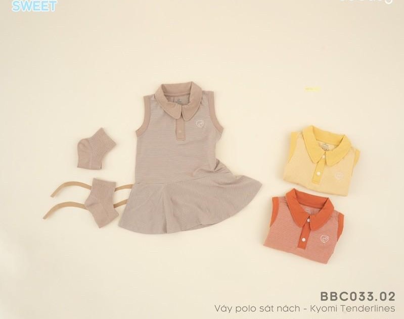 Váy polo Kyomi cho bé gái từ 3 tháng đến 18 tháng BBC033.02