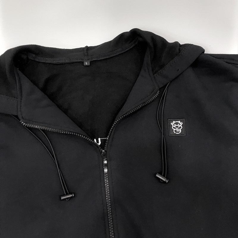Áo khoác con bò đen ảnh thật unisex