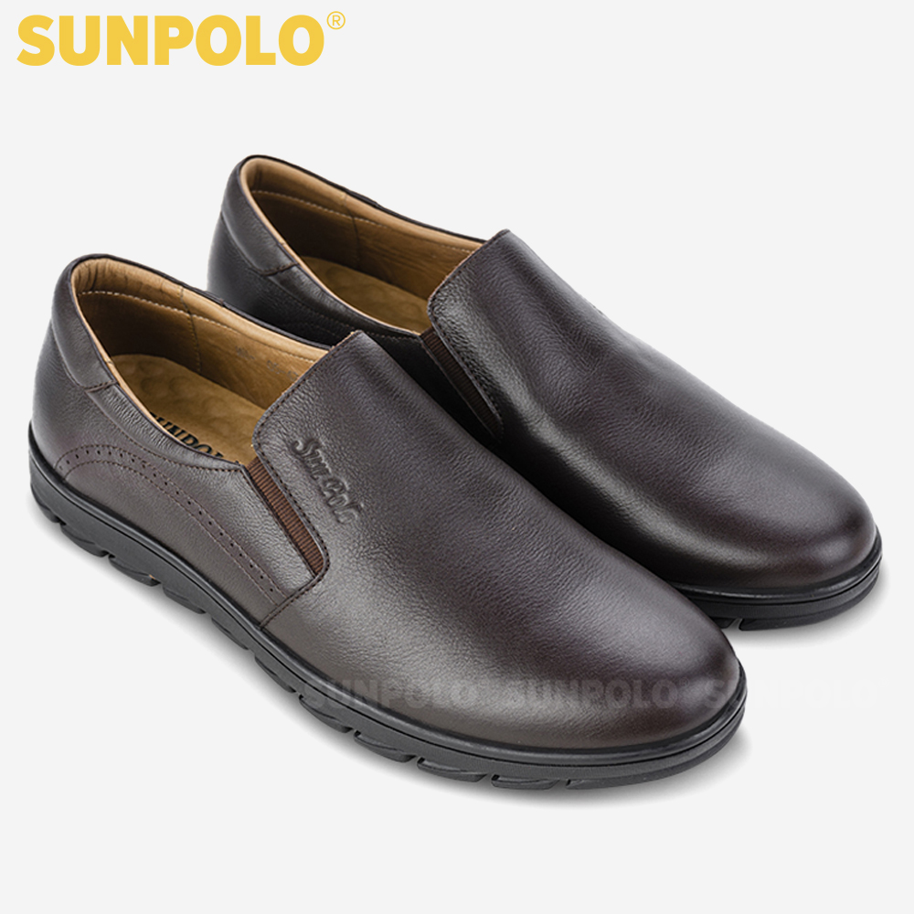 Giày Mọi Nam Da Bò Sunpolo SUMU05DN
