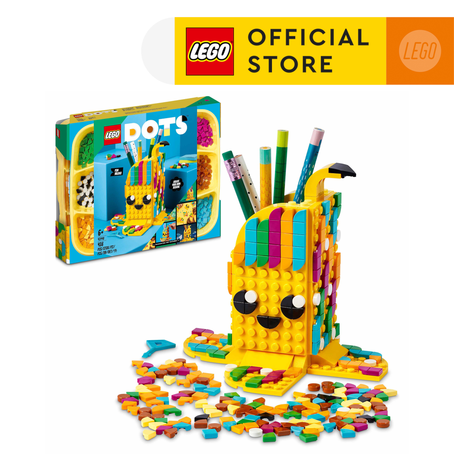 LEGO DOTS 41948 Hộp Viết Trái Chuối Dễ Thương (438 chi tiết)