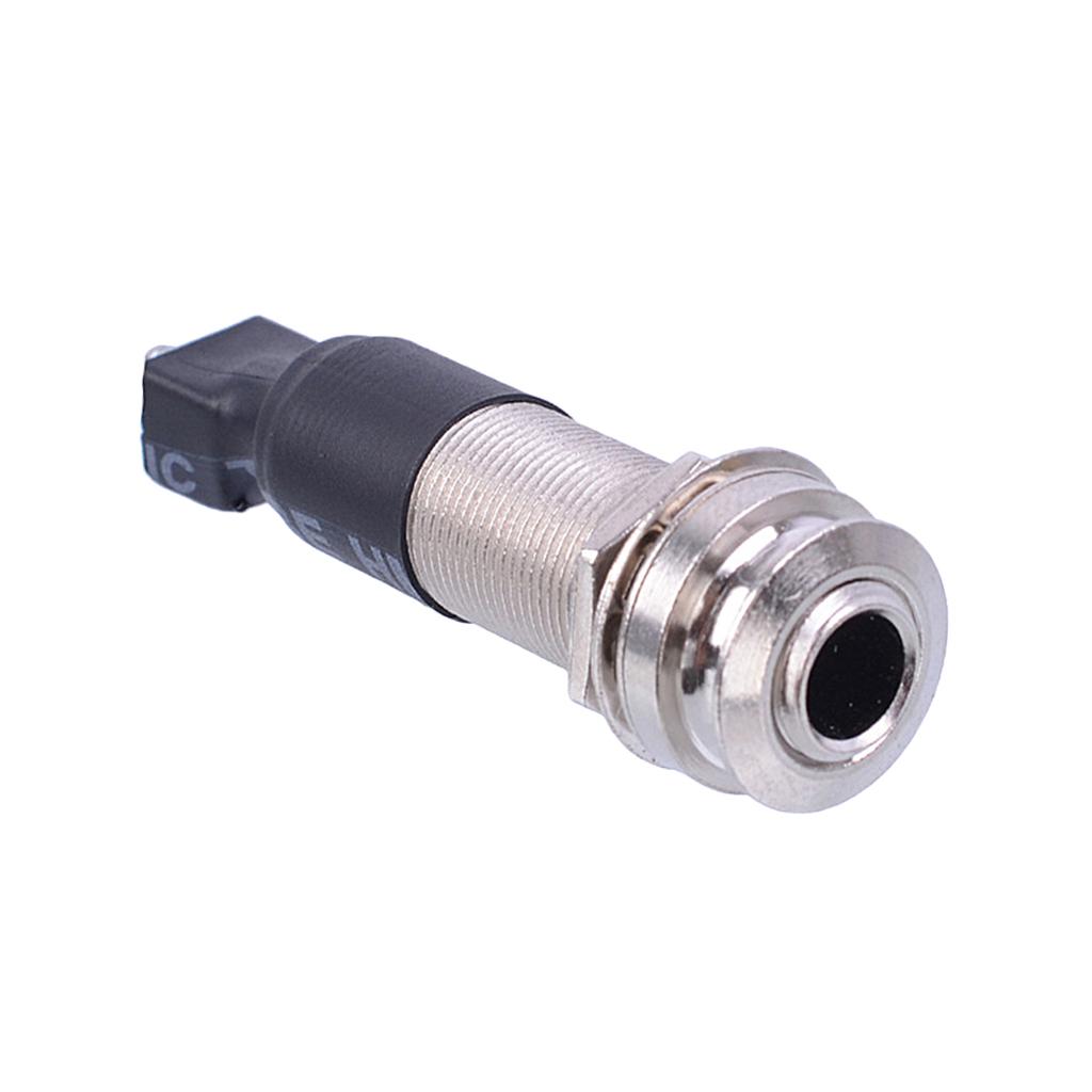 Durable Cylinder Guitar EQ Piezo Pickup Endpin 6.35mm Jack Socket