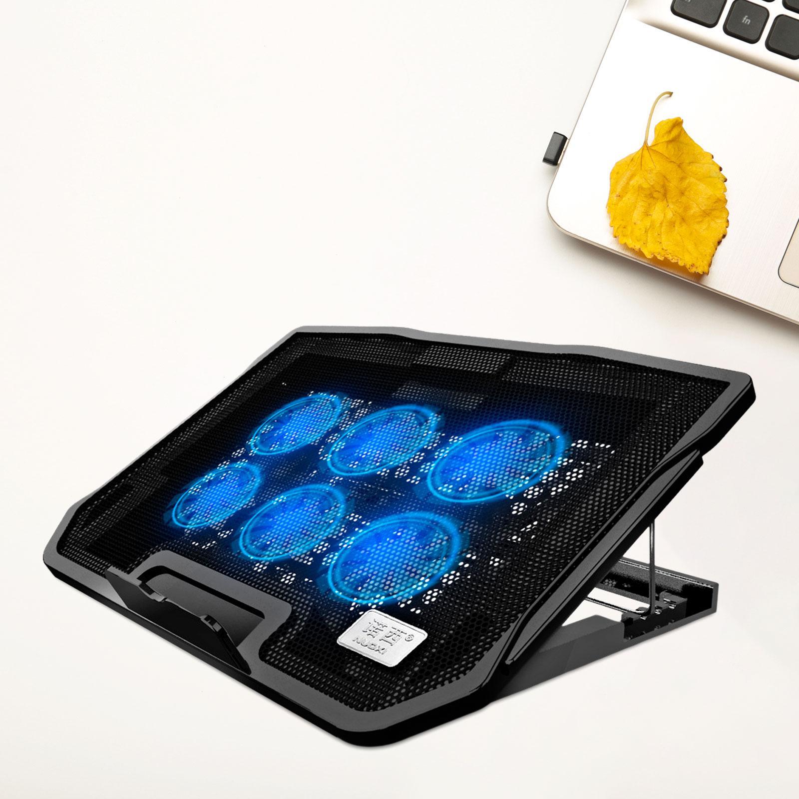 Laptop Cooling Pad with 6 Fans Wind Speed Adjustable Ergonomic Laptop Holder