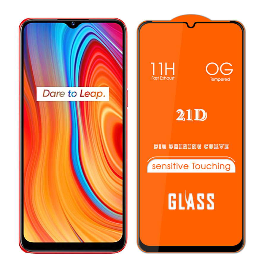 Kính Cường Lực 21D cho Realme C3 Full Keo Màn Hình SIÊU BỀN, SIÊU CỨNG, ÔM SÁT MÁY- HANDTOWN- HÀNG CHÍNH HÃNG