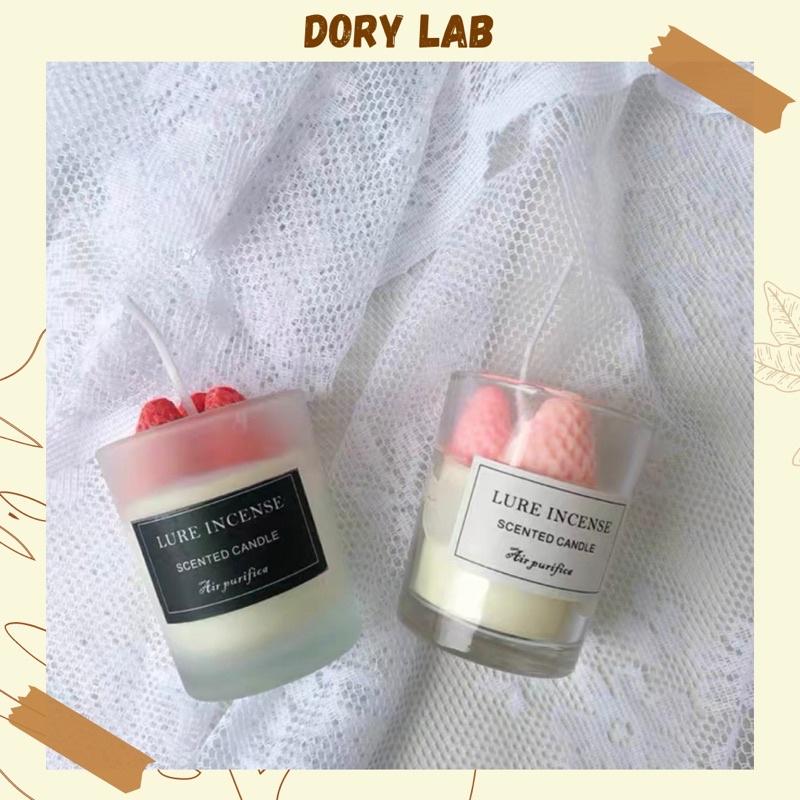 Nến Ly Dâu Tây Handmade Không Khói Giúp Thư Giãn, Decor Phòng - Dory Lab