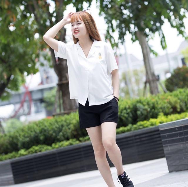 Sơ mi thêu dứa