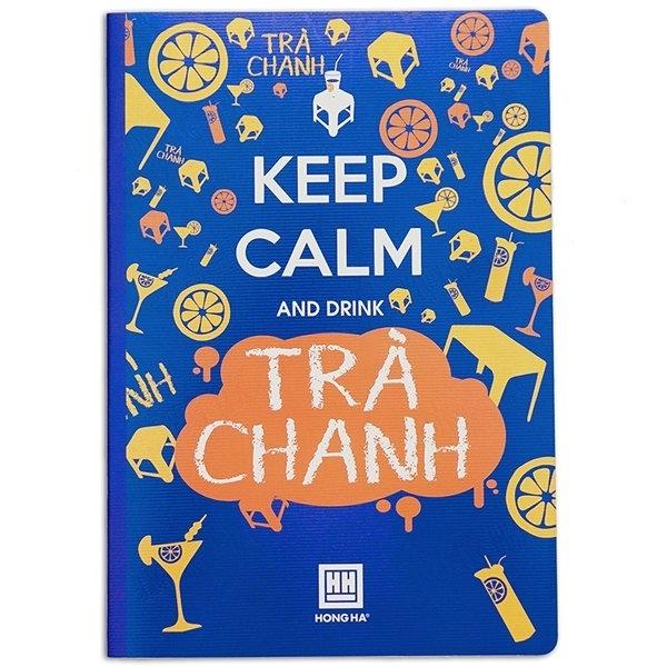 Combo 5 Vở Keep Calm &amp; Matcha Trà Xanh - Kẻ Ngang 200 Trang - Hồng Hà 1400 (Mẫu Màu Giao Ngẫu Nhiên)