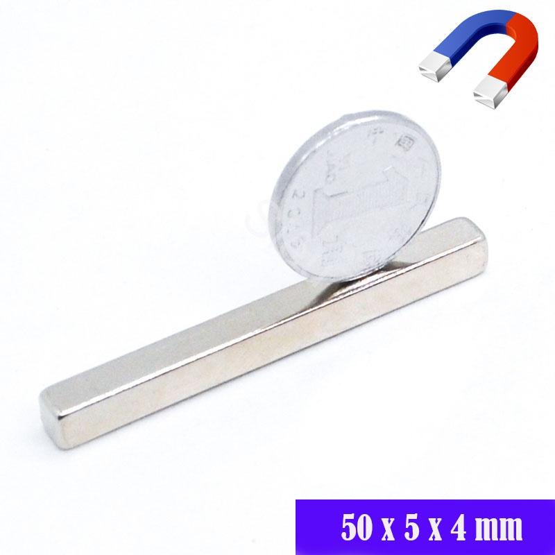 Nam châm kích thước 50x5x4mm set 5 viên, nam châm siêu từ tính