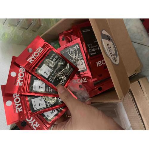 Lưỡi câu cá Ryobi không thể thiếu cho cần thủ, thuộc dòng lưỡi chân vuông ko khoen tròn.lưỡi dầy và làm bằng thép carbon