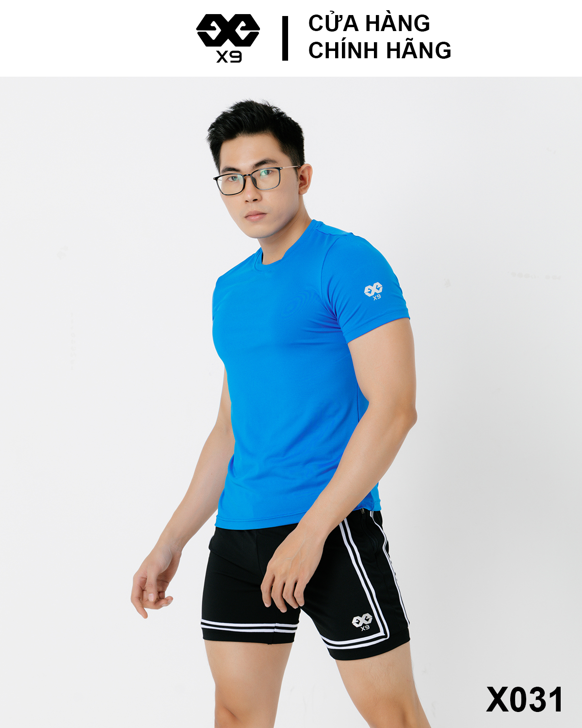 Áo Thun Trơn Logo X9 Thun Lạnh Cotton Nam Cổ Tròn Thể Thao Tập Gym Chạy Bộ - X9 Sportswear - X031