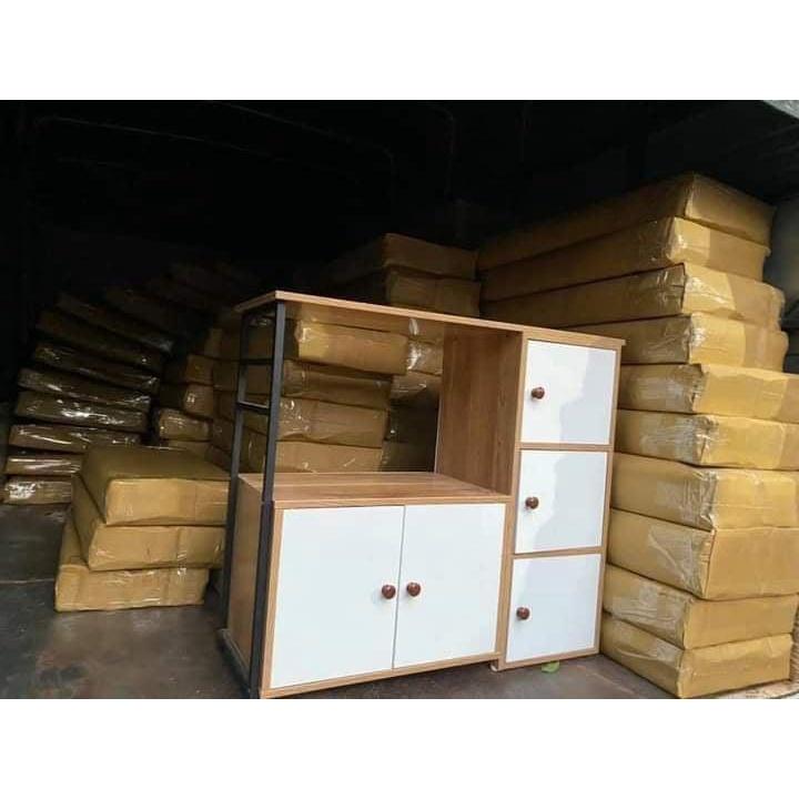 Kệ bếp đa năng nhiều ngăn tủ kệ lò vi sóng hiện đại lắp ghép