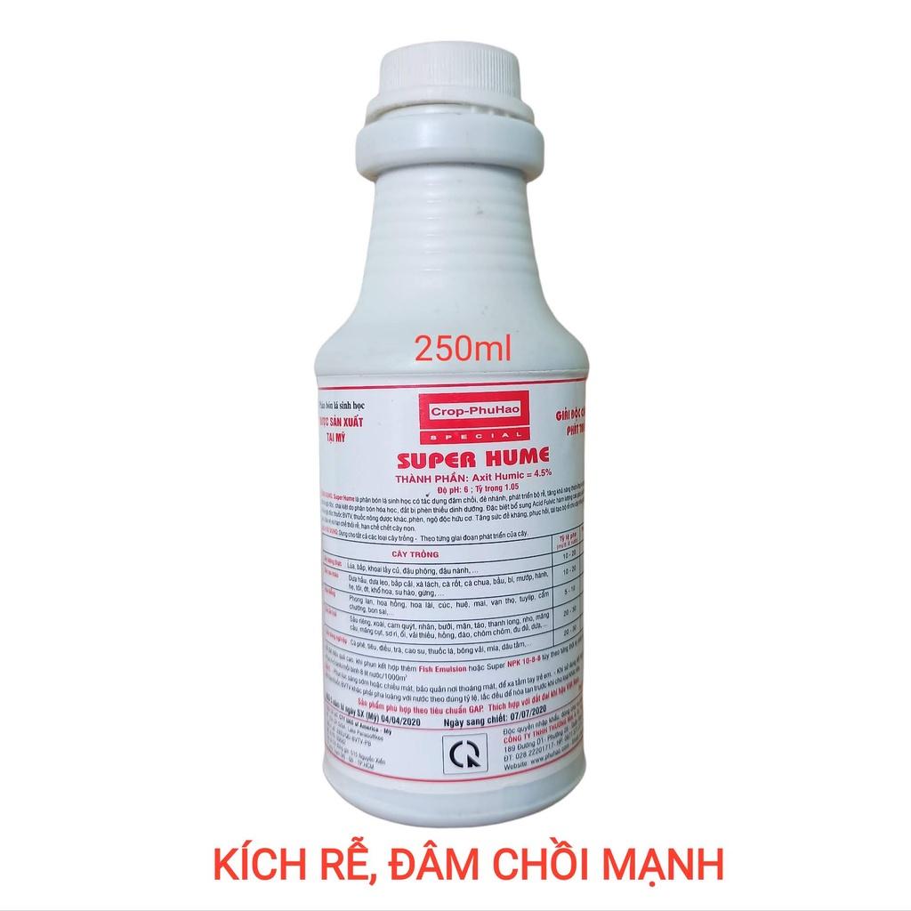 Phân Bón Hữu cơ Mỹ Super Hume 250ml, Tốt cây, mạnh rễ