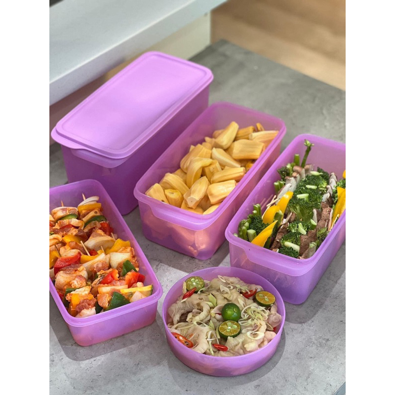 Bộ hộp trữ mát Freshia Collection Purple (5 hộp) TUPPERWARE CHÍNH HÃNG