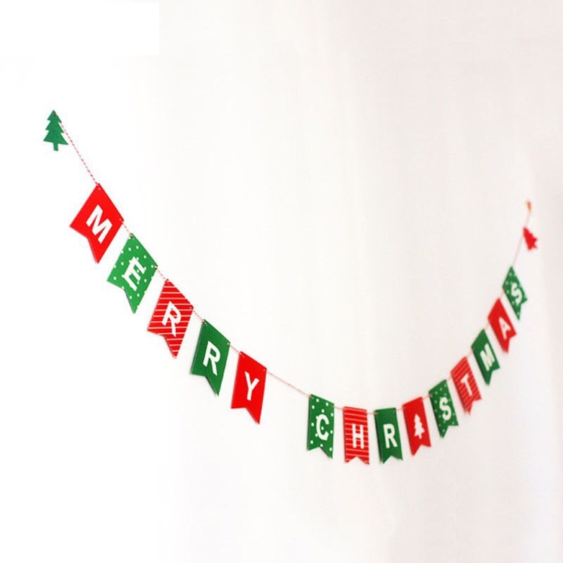 Dây Cờ Treo Chữ " Merry Christmas " Dùng Trang Trí Lễ Giáng Sinh Noel