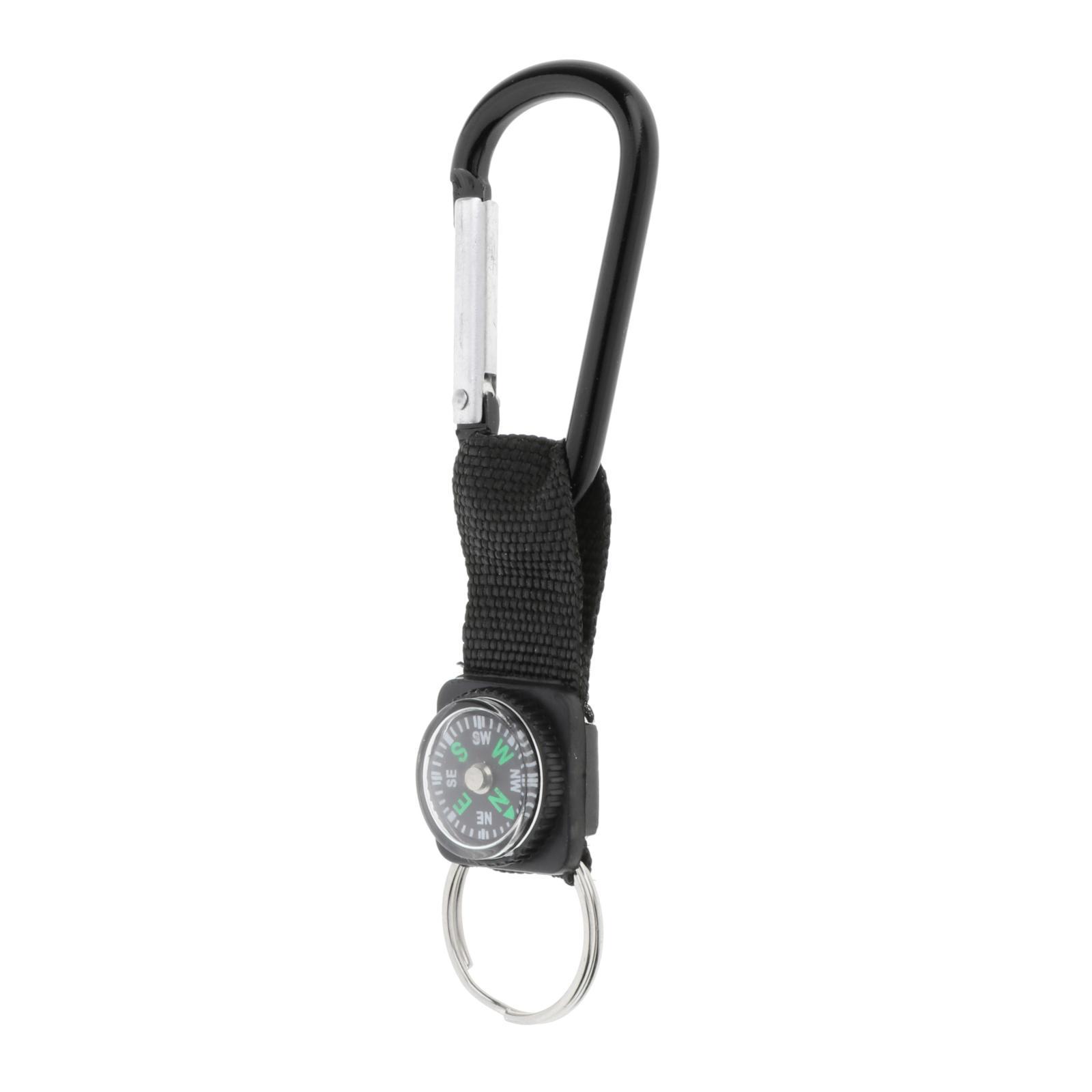 10Pcs Camping Carabiner Compass Keyring Climbing Equipment