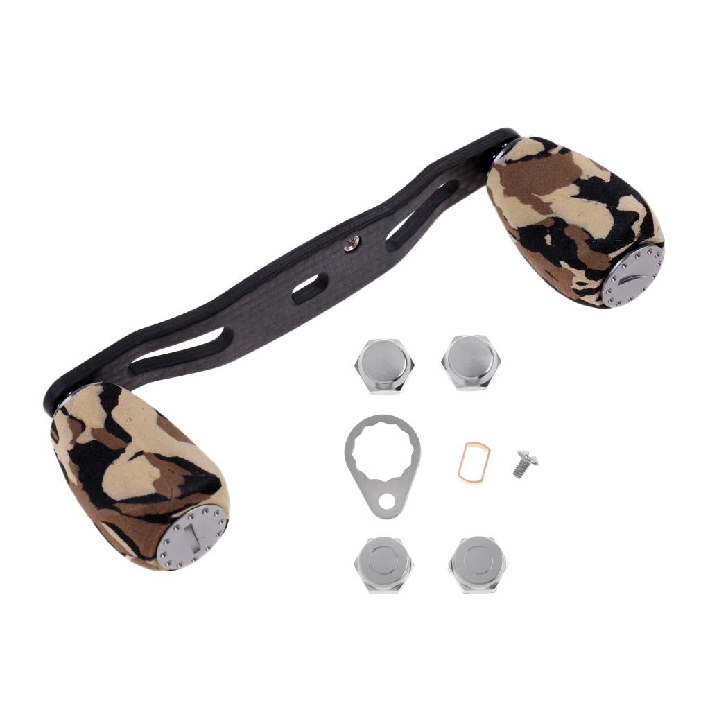 Carbon Fiber Fishing Reel Handle DIY for Baitcasting Reel Replacement Yellow