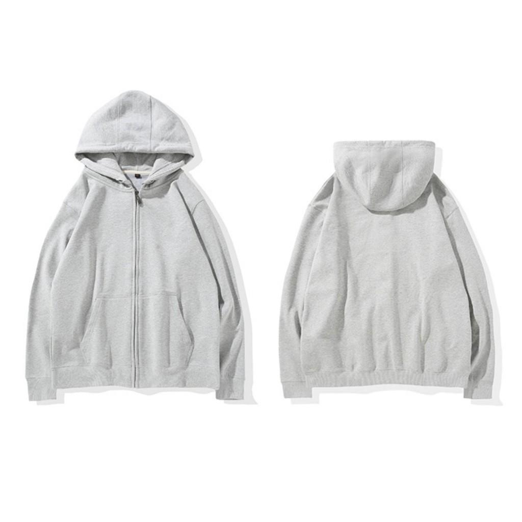 Áo Khoác Nỉ Basic Áo Khoác Chất Nỉ Ngoại Hàng Dầy Form To Unisex Tay Bồng Mũ 2 Lớp Không Xù