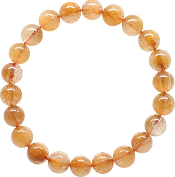Vòng Thạch Anh Tóc Đỏ Cam Vip Ngọc Quý Gemstones VT97