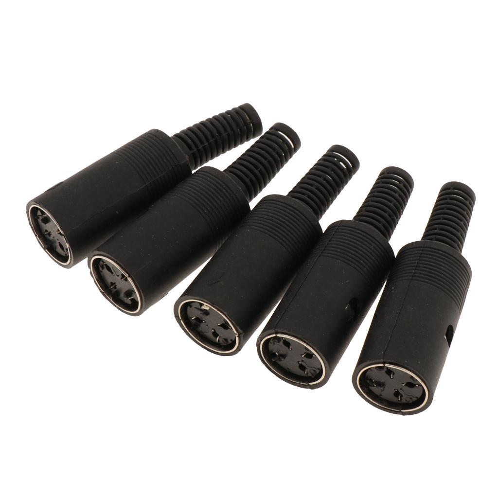 DIN Mini Pin Female Plug Audio Jack Connector for Keyboard/Mouse DIY