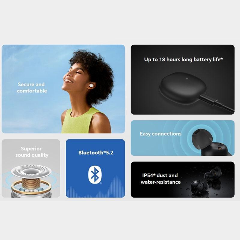 Tai Nghe Nhét Tai Không Dây Bluetooth 5.2 TWS Phiên Bản Mới Bản Quốc Tế Cho Xiaomi Redmi buds 3 Lite youth edition