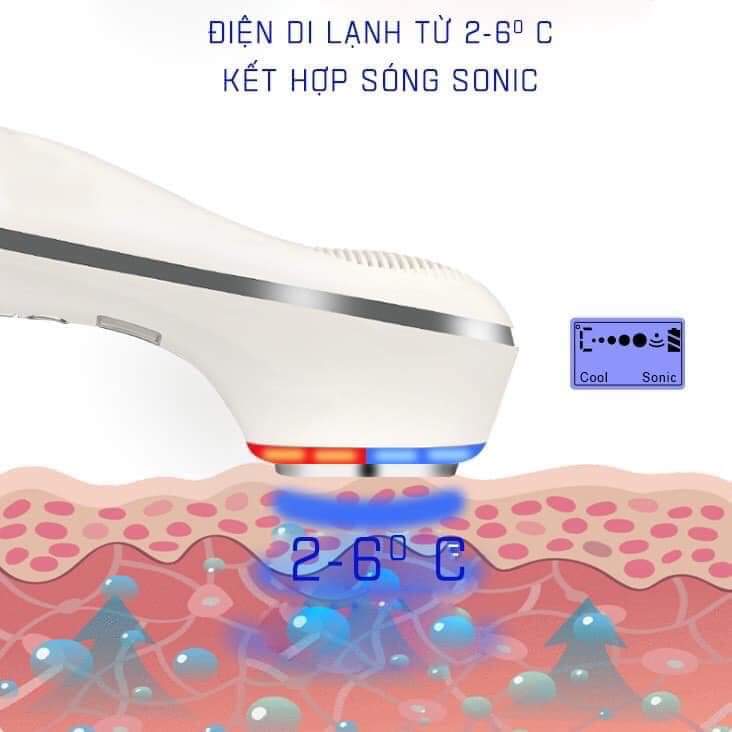 Búa điện di nóng lạnh massage ion ánh sáng sinh học trẻ hóa da D002