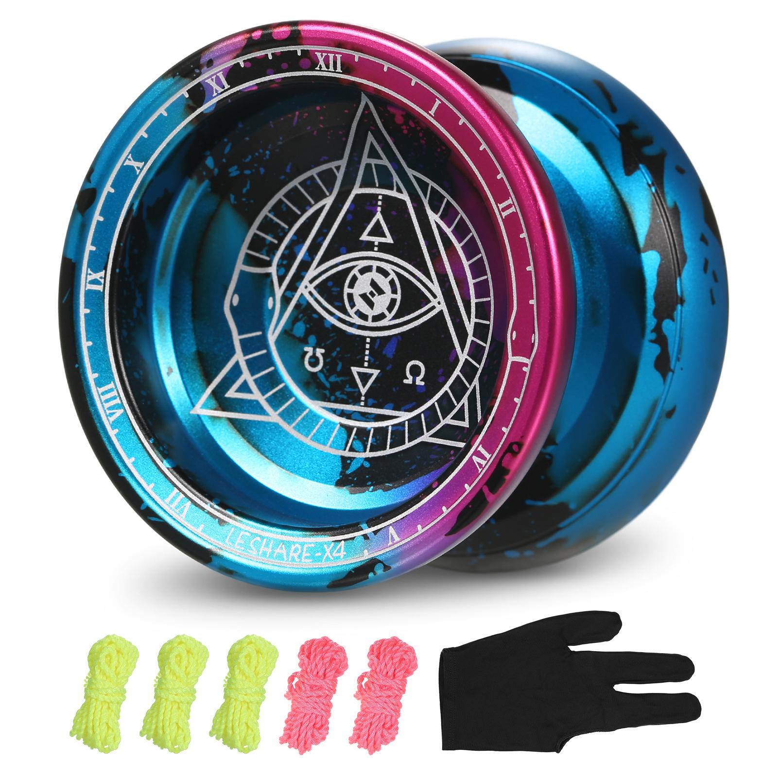 X4 Professional Yoyo Competitive Aluminum Yoyo Ball Yo Yo Gift with Strings and Glove