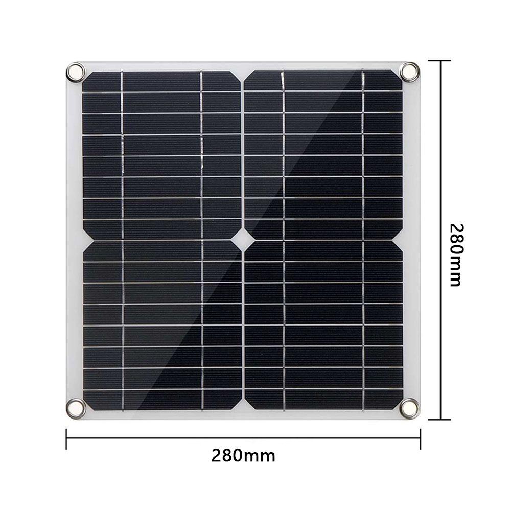 Bộ Bảng Điều Khiển Năng Lượng Mặt Trời Đơn Tinh Thể 18V / 15W Cổng Usb Kép Không Thấm Nước Với Bộ Điều Khiển 12 / 24V