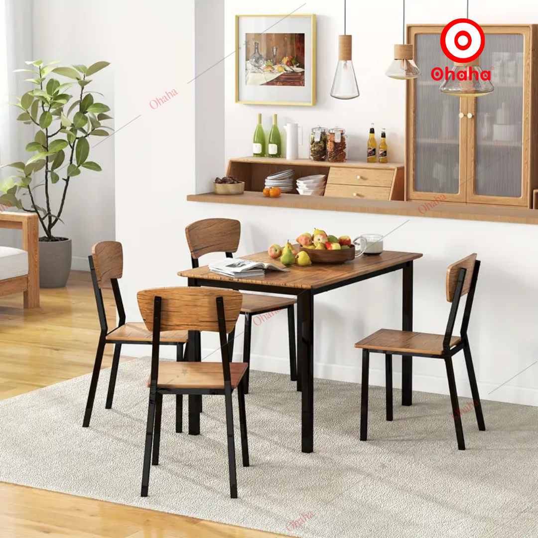 [ Miễn phí giao hàng và lắp đặt tại TP.HCM]  Bộ bàn ăn đa năng có ghế Ohaha - BA017