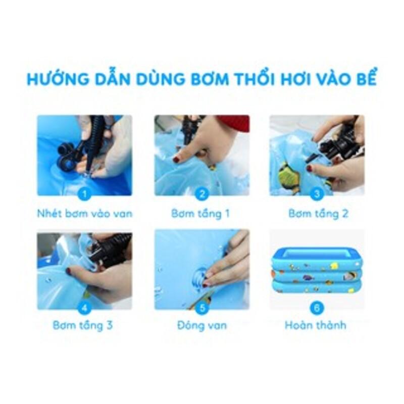 Bể Bơi Cho Bé, Bể Bơi Phao 3 Tầng Kích Thước 1M5 Cho Bé, Hàng Loại 1 Có Đáy Chống Trượt, An Toàn