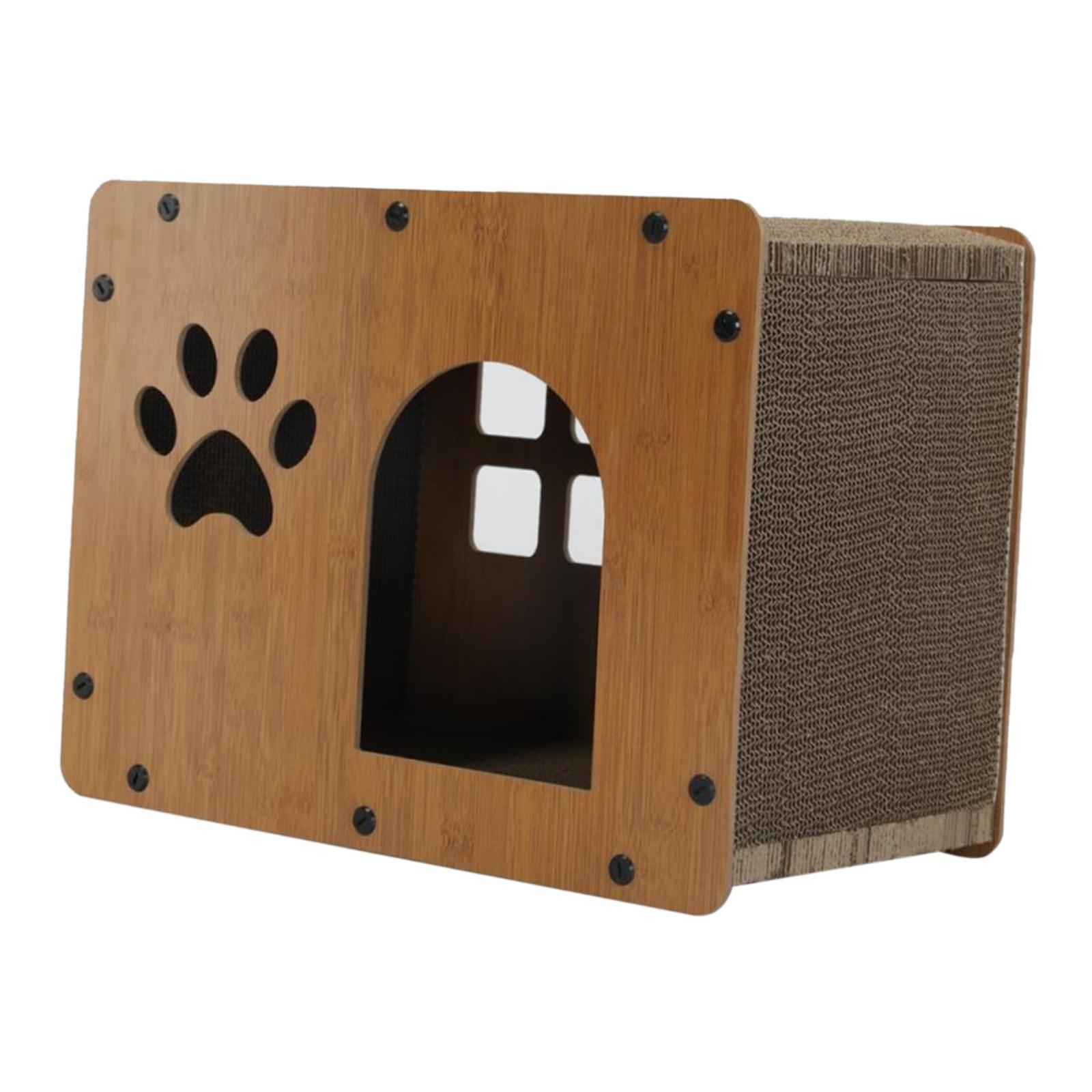 Cat House & Scratcher Corrugated Cardboard Durable Sturdy for Pad Exercise