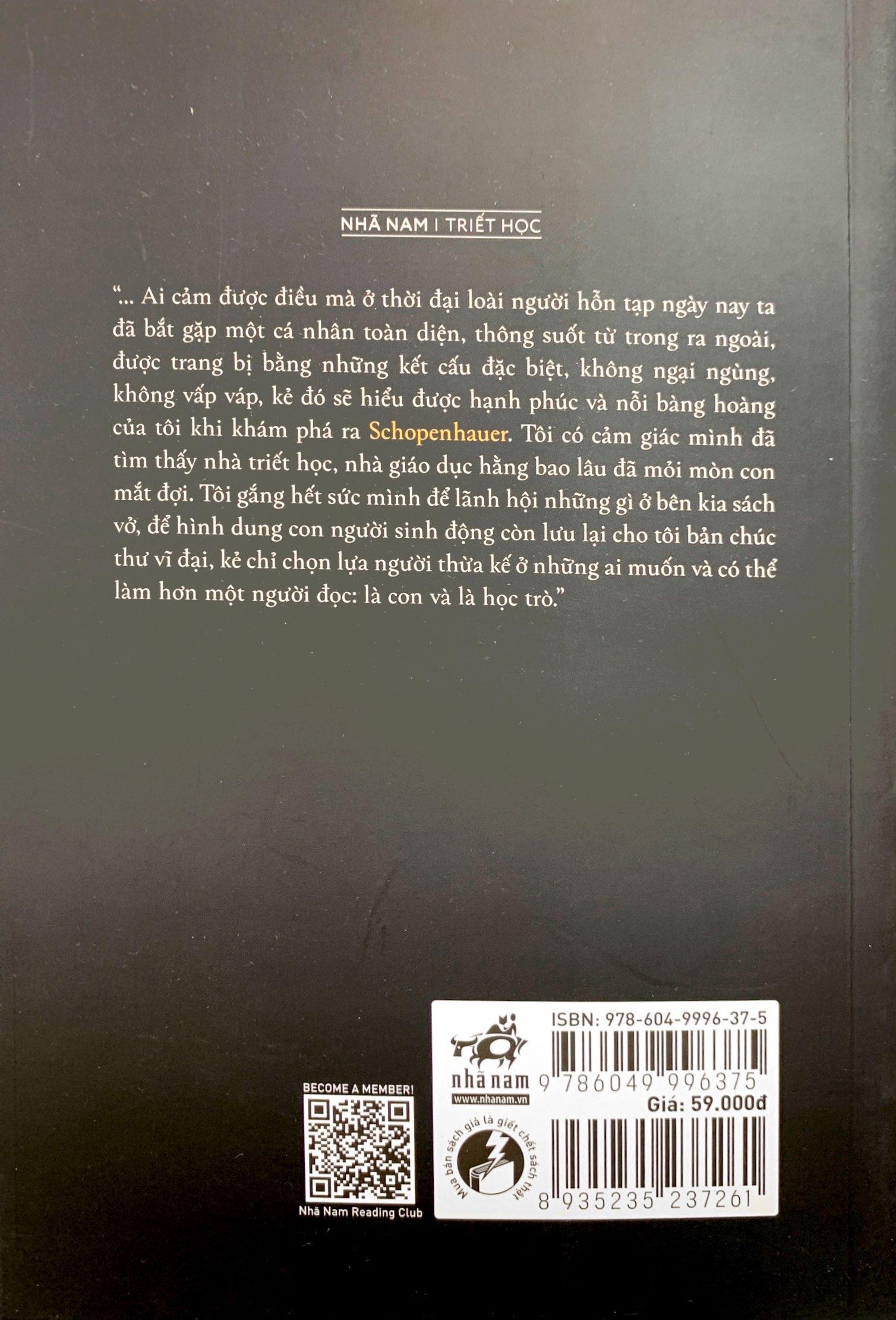 Schopenhauer - Nhà Giáo Dục