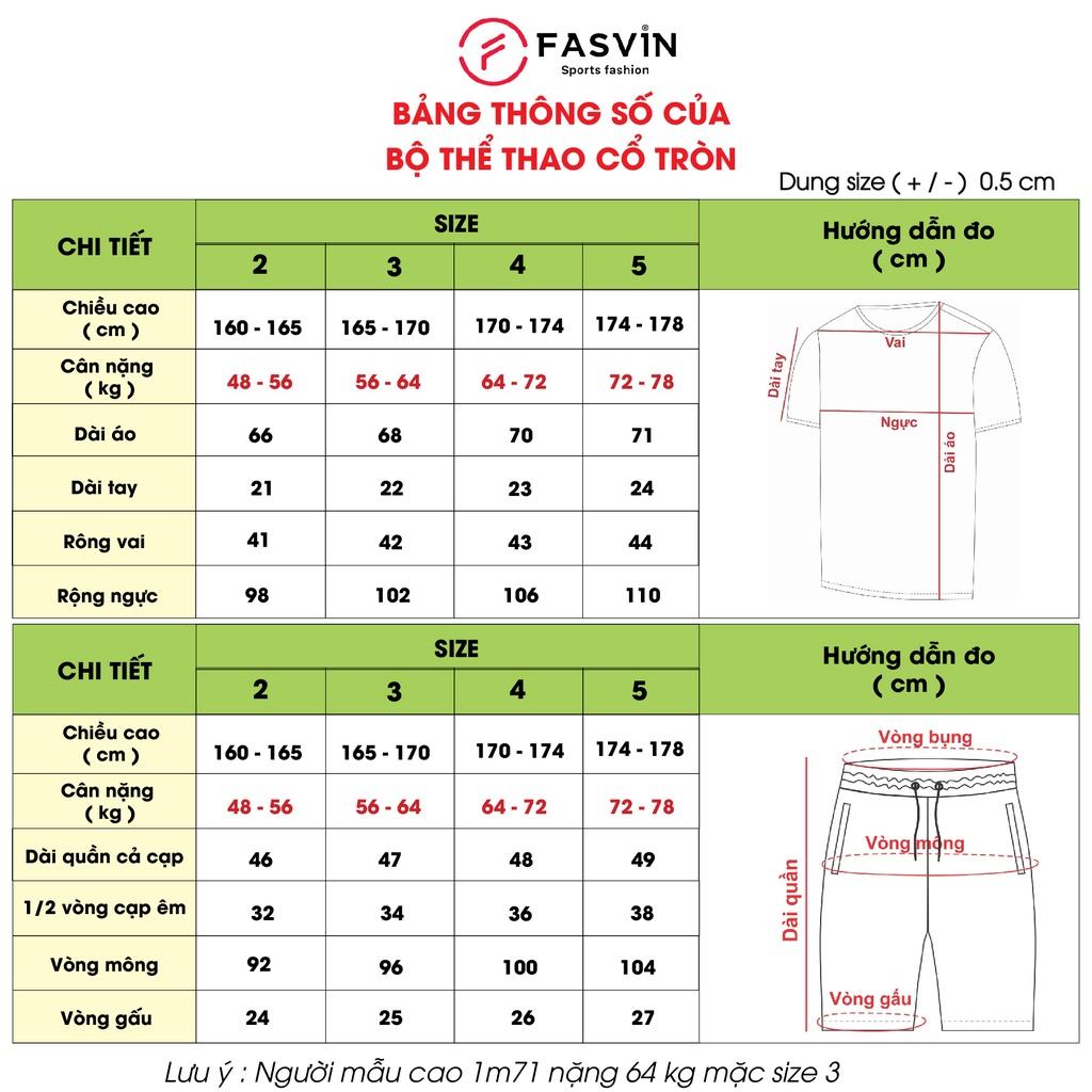 Bộ quần áo thể thao nam Fasvin AT20302.HN chất vải mềm nhẹ co giãn thoải mái