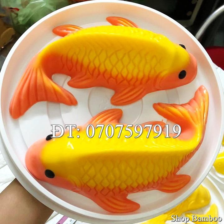 Khuôn làm bánh, rau câu, khuôn ép xôi, giò chả 2 con cá chép - Loại 30 cm - Mã số Q 1743