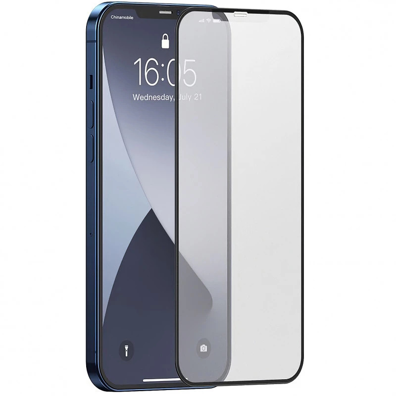 Bộ 2 kính cường lực Baseus Tempered độ cứng 9H, hạn chế bám vân tay cho iPhone 12 Pro Max - Hàng chính hãng