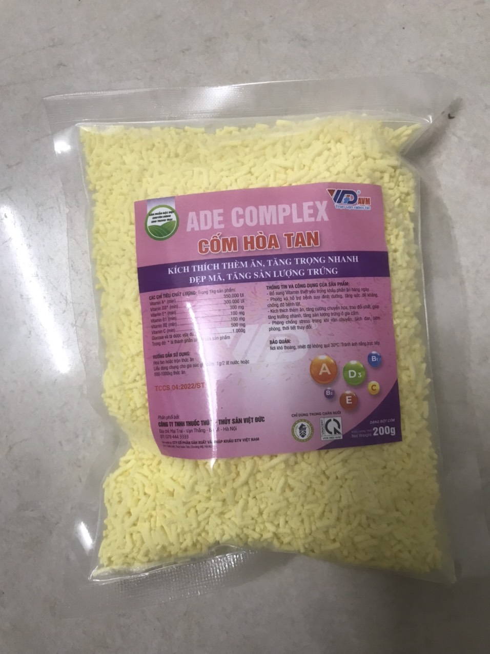 ADE bcomplex bổ sung vitamin cho chó, mèo, gia súc, gia cầm (1kg)