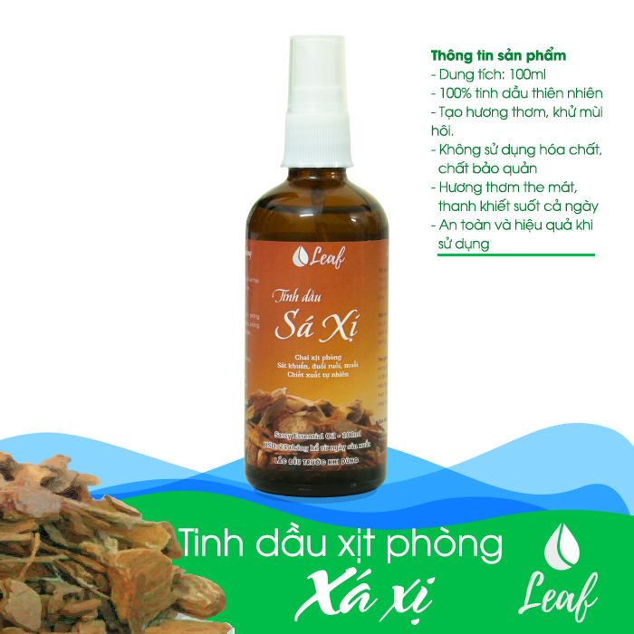 Xịt khử mùi hôi Tinh dầu xá xị 100ml