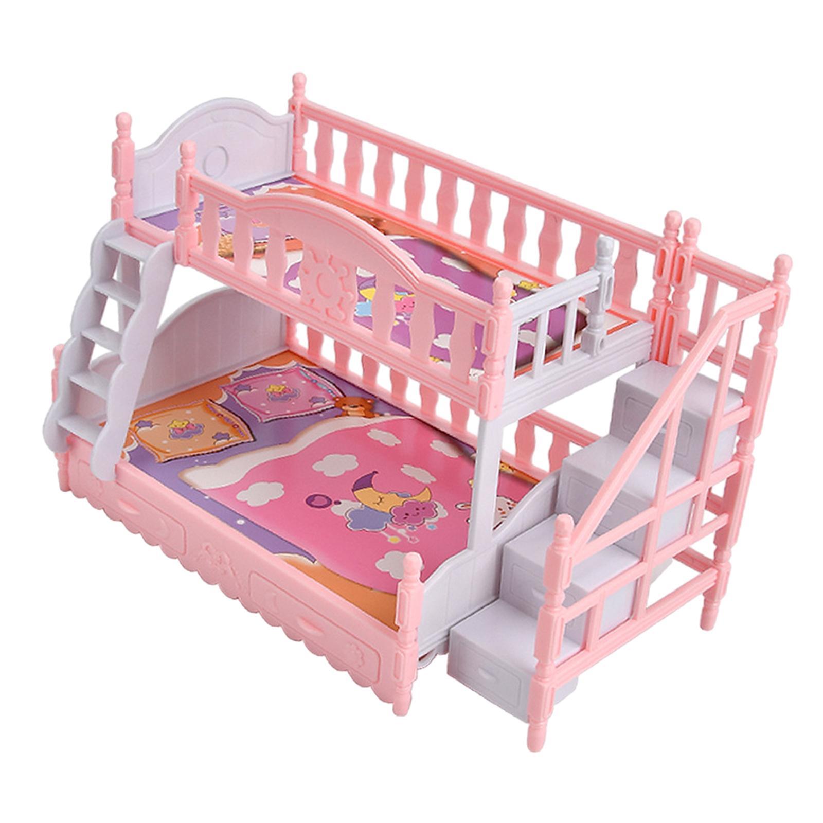 Doll House Furniture Simulation DIY Scene Decor Doll Bed for Boys Girls Kids