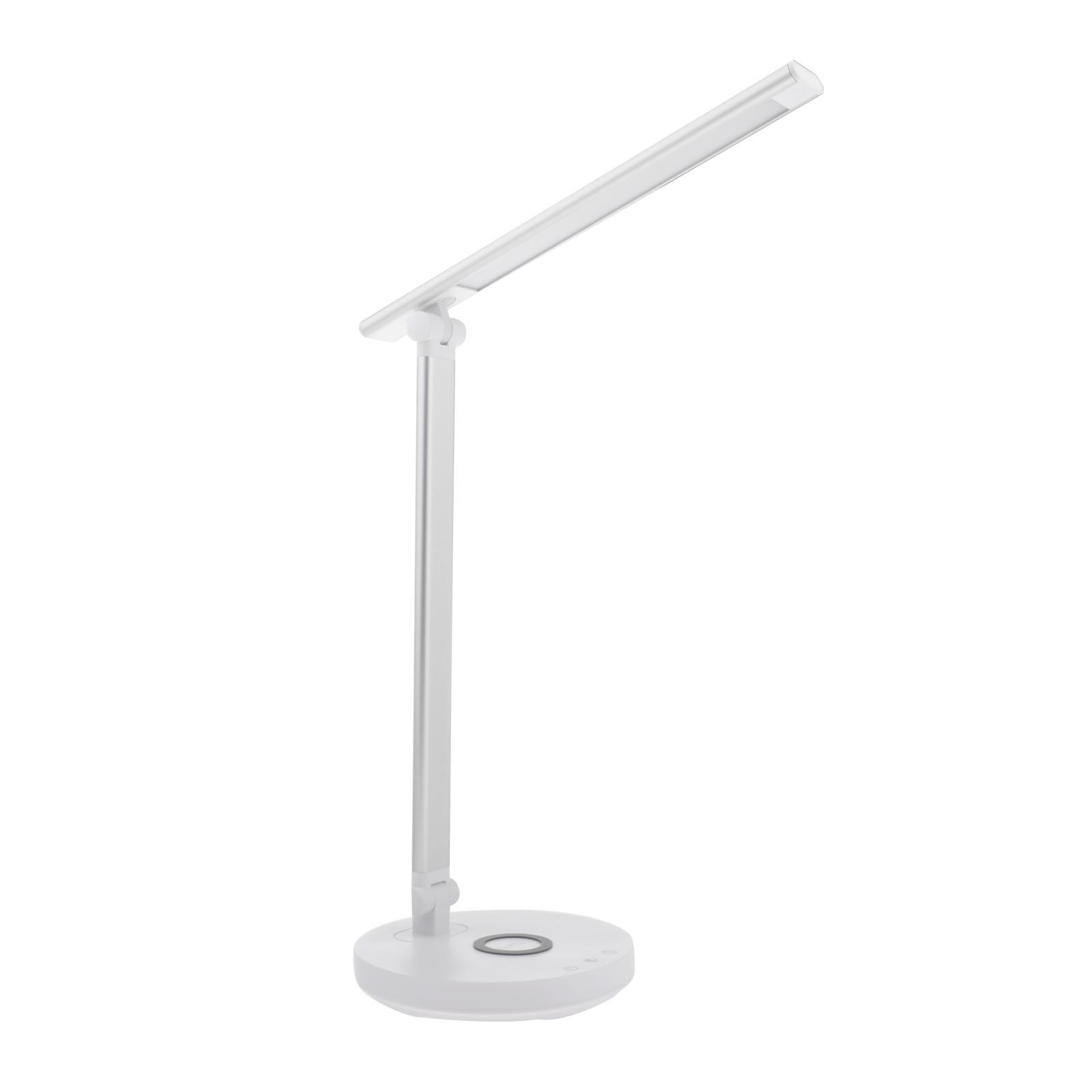 LED Desk Lamp with USB Charging Ports and Wireless Charger - 5 Adjustable Brightness Levels, Touch/Timer Function Reading Light
