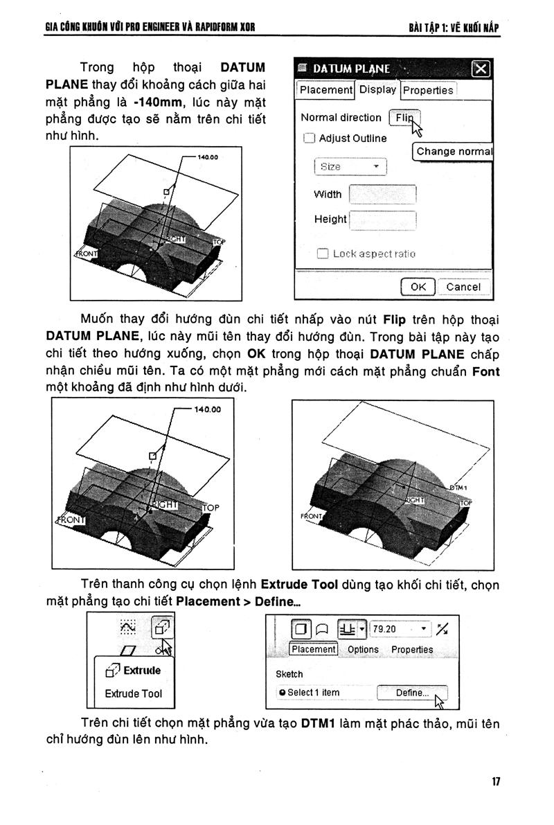 Sách Gia Công Khuôn Với Pro Engineer & Rapidform Xor