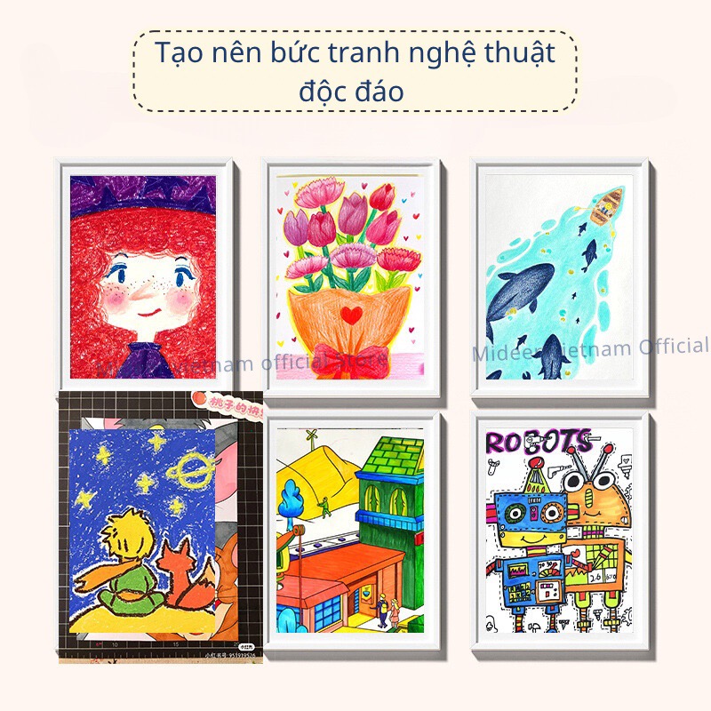 Bộ bút màu cho bé màu hữu cơ Mideer Portable Art Gift Box 6 in 1, hộp bút nghệ sĩ 37 chi tiết cho bé