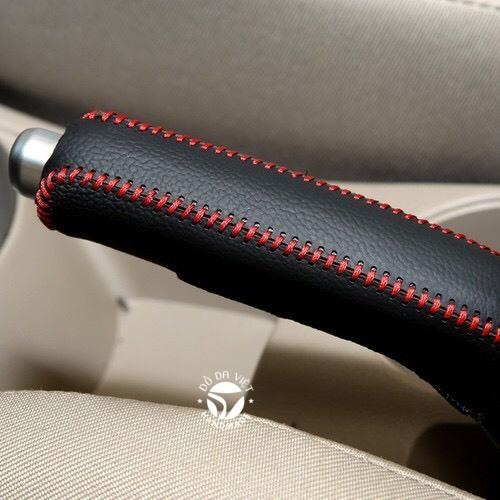 Bọc cần số, phanh tay TOYOTA FORTUNER MT da bò thật 100%, bảo hành 2 năm