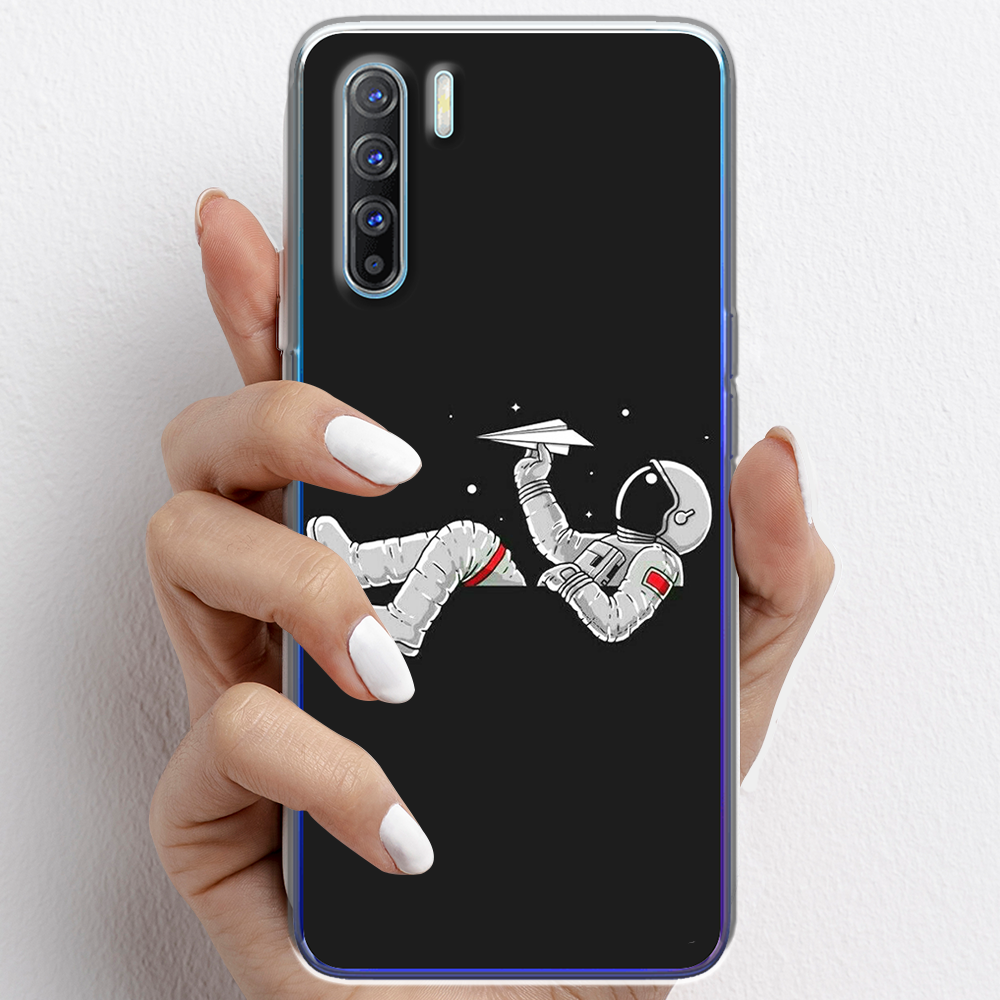 Ốp lưng cho Oppo Reno3, Reno3 Pro nhựa TPU mẫu Phi hành gia