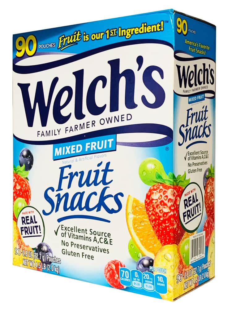 Kẹo dẻo trái cây hỗn hợp - Welch's Mixed Fruit Snack Chứa Vitamin A,C,E Giúp ăn ngon + bổ + khỏe (22,7g/gói)- Massel Official