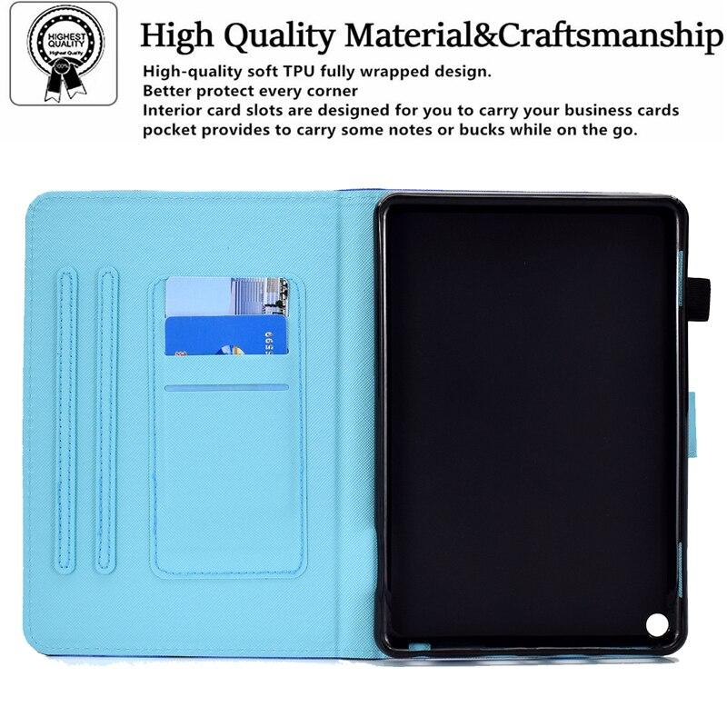 Bao da bảo vệ máy tính bảng họa tiết hoạt hình cho Amazon Kindle Fire HD 8 Plus 2020 8.0 inch