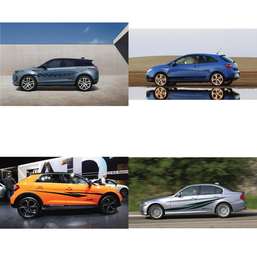 Tem dán sườn xe, decal trang trí Ô tô, tem xe 4 chỗ, xe 5 chỗ, tem xe SUV
